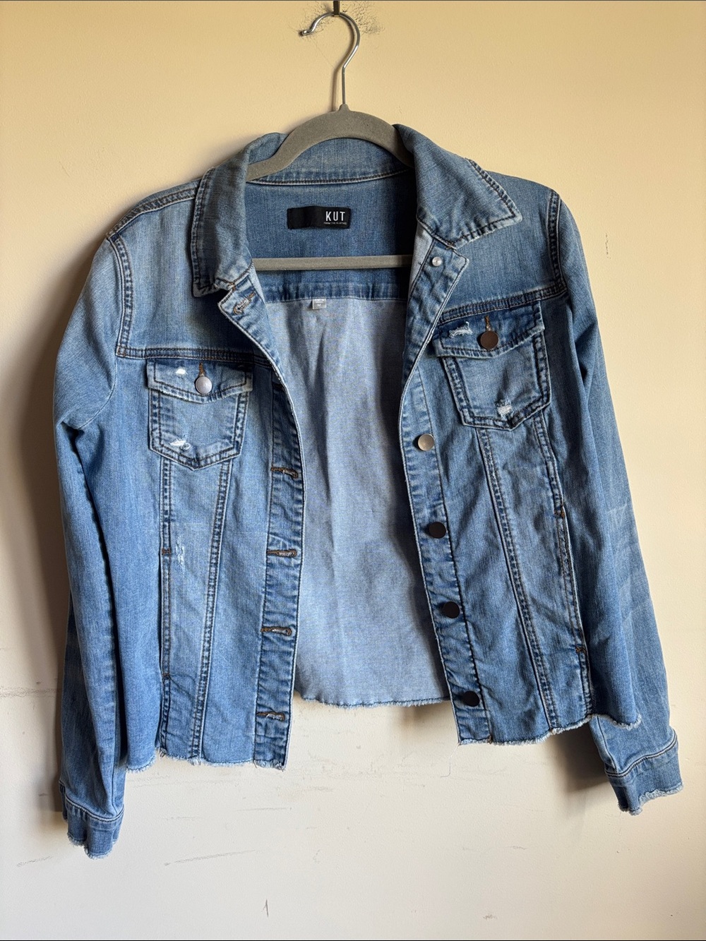 Kut from the Kloth Light Blue Denim Button-Up Jacket